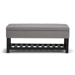 43" Riley Storage Ottoman Bench Dove Gray Linen Look Fabric - WyndenHall -Nexera Furniture Store GUEST 90989358 808a 4a9b b96e 5ca56c9e752d