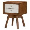 Warwick Two-tone Modern Accent Table And Nightstand Walnut/White - Baxton Studio -Nexera Furniture Store GUEST 90ec0621 1bf3 423b ad79 a8cb52c7a9b0