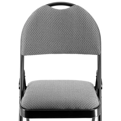 Elama 4 Piece Metal Folding Chair With Padded Seats In Dark Blue 7 Elama 4 Piece Metal Folding Chair With Padded Seats In Dark Blue - Image 5