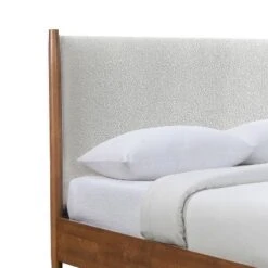 HOMES: Inside + Out 3pc King Riverstone Mid-Century Modern Boucle Bedroom Set With 2 Nightstands Walnut -Nexera Furniture Store GUEST 918f3664 d5ef 4c19 82e7 60ec54da4a42