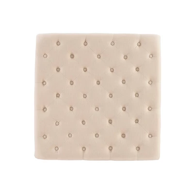 Isabelle Square Tufted Ottoman - Linon 5 Isabelle Square Tufted Ottoman - Linon - Image 3