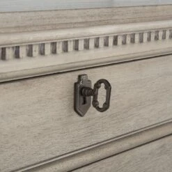 Allisyn 3-Drawer Wood Nighstand W/ Lockable Top Drawer - SFV7706 - Light Grey - Safavieh Couture -Nexera Furniture Store GUEST 921a0fd4 12bc 4d27 942b b824835cc7f2