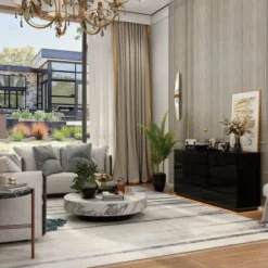 FUFU&GAGA High Gloss Dresser With Light Chest 8 Drawers And Tabletop -Nexera Furniture Store GUEST 925351d3 d951 4381 9365 05b218fc773f