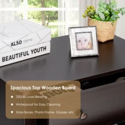 Costway 3 Drawer Dresser Chest Of Drawers Bedside Table For Living Room Bedroom -Nexera Furniture Store GUEST 92e19864 d4d2 4bf6 9b44 f17f6cb93813