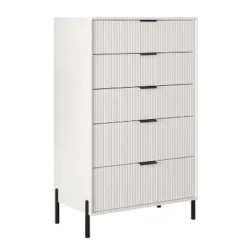 Festivo 5pc Modern Elegance Bedremm Chest And 2 Dressers And 2 Drawer Nightstands Set Off-White -Nexera Furniture Store GUEST 931f4c25 c1c3 4e2f a192 46469cfba597