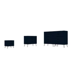 Rockefeller 10 Drawer Dresser, 3 Drawer Dresser And 2 Drawer Nightstand Set - Manhattan Comfort 24 Rockefeller 10 Drawer Dresser, 3 Drawer Dresser And 2 Drawer Nightstand Set - Manhattan Comfort -Nexera Furniture Store GUEST 93775bce ea5e 4625 851d 637341e65625