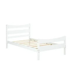Costway Twin Size Platform Bed Frame Foundation W/Headboard &Wood Slat Support -Nexera Furniture Store GUEST 946b649e b3fc 4719 bfb4 09067066cf75