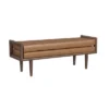 Wood Bench With Upholstered Seat Faux Leather Caramel - HomePop 1 Wood Bench With Upholstered Seat Faux Leather Caramel - HomePop -Nexera Furniture Store GUEST 94c9f26e 4650 4537 8f14 3bb640084b44