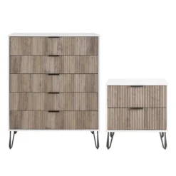 Manhattan Comfort Dumbo 2pc Modern 5 Drawer Dresser And 2 Drawer Nightstand Set -Nexera Furniture Store GUEST 98f176bc 82a3 4dd3 bbd4 3744475bbaaa