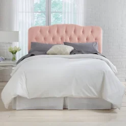 Full Tufted Headboard In Velvet Blush Pink - Skyline Furniture -Nexera Furniture Store GUEST 98f299e5 29b2 40be 9681 c76189502fc1