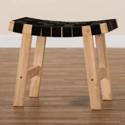 Nahla Rustic Wood Accent Bench Black/Oak Brown - Baxton Studio -Nexera Furniture Store GUEST 992829c0 075a 412e 8ab2 bfef1851772a