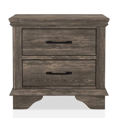 3pc Jacobi Bed With 2 Nightstands Gray - HOMES: Inside + Out 7 3pc Jacobi Bed With 2 Nightstands Gray - HOMES: Inside + Out - Image 5