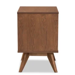 Barrett Wood And Synthetic Rattan 2 Drawer Nightstand Walnut Brown - Baxton Studio -Nexera Furniture Store GUEST 99e69c15 3ccd 4a5f 8eff 1f3d81080290