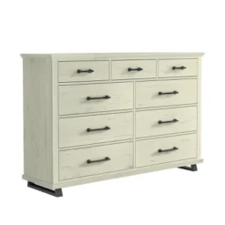 Festivo 4pc Contemporary Bedroom Chest Dresser And Nightstand Set Saw Cut Off-White: Includes Storage & Horizontal Dresser -Nexera Furniture Store GUEST 99f09869 8c10 4f62 978d 4812ecff6a11 1