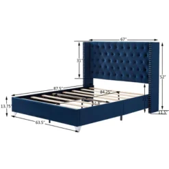 Button-Tufted Platform Bed With One Nightstand - ModernLuxe -Nexera Furniture Store GUEST 9ab62317 2575 4255 bbd8 3e1b42a0825b