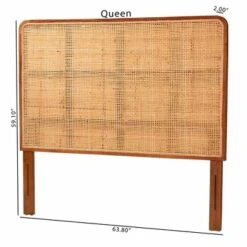 Bali & Pari Queen Size Caspia Rattan And Mahogany Wood Headboard Light Honey/Red Teak -Nexera Furniture Store GUEST 9b1196a0 dec4 42ac 9dbb 28b5faab20f3