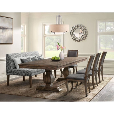 Hayward Upholstered Dining Settee Gray - Picket House Furnishings 3 Hayward Upholstered Dining Settee Gray - Picket House Furnishings