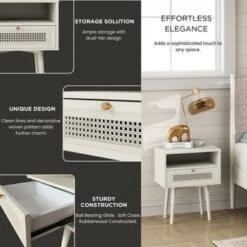 Roundhill Furniture Feeney 3-Piece Bedroom Set, Platform Bed With Two Nightstands, Cream White, Queen 16 Roundhill Furniture Feeney 3-Piece Bedroom Set, Platform Bed With Two Nightstands, Cream White, Queen -Nexera Furniture Store GUEST 9bc7c1ca 9b50 4751 983d 4518fcf3f5f0 1