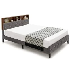 Costway Bed Frame Upholstered Platform Mattress Foundation With Storage Headboard -Nexera Furniture Store GUEST 9c9da62f ccfc 4bd3 8ade e795ca4cab51