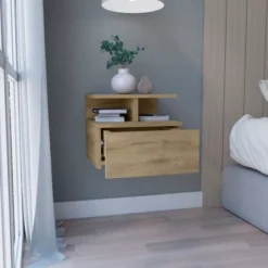 Sapphtopaz Floating Nightstand With Drawer And 2-Tier Shelf Modern Night Stand With Wall-Mounted Design, Bedside Table For Bedroom, Living Room -Nexera Furniture Store GUEST 9cd3245e ac2d 48ea b33e 01ed34177275