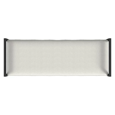 Modern Metal Bench Cream Boucle - HomePop 5 Modern Metal Bench Cream Boucle - HomePop - Image 3