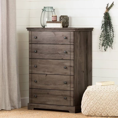 Avilla 5 Drawer Vertical Dresser - South Shore 3 Avilla 5 Drawer Vertical Dresser - South Shore