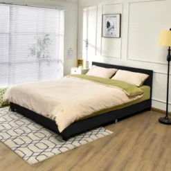Costway Full Upholstered Platform Bed Frame With Linen/PU Headboard Wood Slat Gray/Black 14 Costway Full Upholstered Platform Bed Frame With Linen/PU Headboard Wood Slat Gray/Black -Nexera Furniture Store GUEST 9e5eedeb 7ebb 4d32 bd8a 0b77efb347df