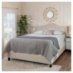 Queen Dante Upholstered Traditional Bed Frame - Christopher Knight Home -Nexera Furniture Store GUEST 9f1d0efa 9f04 4a97 a467 4b5eba326531