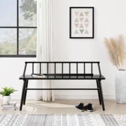 Transitional Low-Back Spindle Entryway Bench - Saracina Home -Nexera Furniture Store GUEST 9f4bb3bb 99d2 47f1 a305 15794eb7c1eb