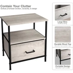 Sorbus Fabric Nightstand Dresser For Closet Bedroom Etc -Nexera Furniture Store GUEST 9fe286bb 6dde 4f88 a232 94b6f58fe347