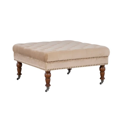 Isabelle Square Tufted Ottoman - Linon 10 Isabelle Square Tufted Ottoman - Linon - Image 8