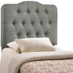 Annabel Twin Upholstered Fabric Headboard Gray - Modway: Tufted, Fiberboard & Plywood, Bedroom Decor -Nexera Furniture Store GUEST a0dafc8a 8536 437b ac49 594e4b2ce42b