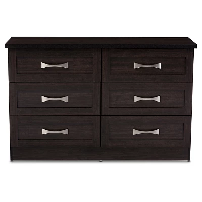 Colburn Modern And Contemporary 6 Drawer Wood Storage Dresser Dark Brown Finish - Baxton Studio 3 Colburn Modern And Contemporary 6 Drawer Wood Storage Dresser Dark Brown Finish - Baxton Studio