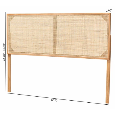 Bali & Pari Queen Aurelia Bayur Wood And Rattan Headboard: Bohemian Design, Wall Or Frame Mount, Adjustable Height 8 Bali & Pari Queen Aurelia Bayur Wood And Rattan Headboard: Bohemian Design, Wall Or Frame Mount, Adjustable Height - Image 6
