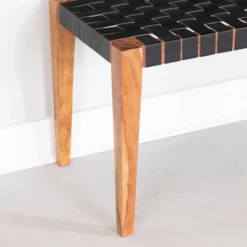 Balka Woven Leather Bench Matte Black - South Shore -Nexera Furniture Store GUEST a21cd0c8 d0c2 4efe a3ca 9153469ccea4