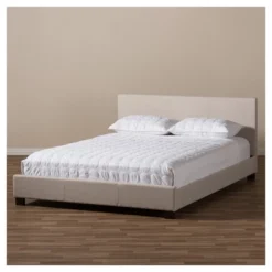 Elizabeth Modern And Contemporary Fabric Upholstered Panel - Stitched Platform Bed - Baxton Studio -Nexera Furniture Store GUEST a2ef8d8c 46fd 48a9 9175 f3baebf9a74b