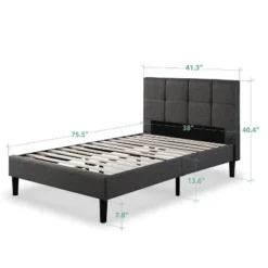 Twin Freemont Upholstered Platform Bed Black Espresso Sleep - Revolution -Nexera Furniture Store GUEST a3283f78 8884 4b77 9d5d 64c4cc701ae1