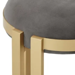 Lepape Upholstered Bench Gray Velvet - Inspire Q -Nexera Furniture Store GUEST a4607be8 e30b 40aa bc50 da2225ba35a6