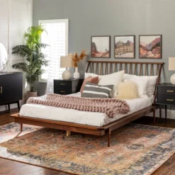 Boho Solid Wood Spindle Platform Bed - Saracina Home -Nexera Furniture Store GUEST a59e04b0 9472 44a4 aa47 43be053d19eb