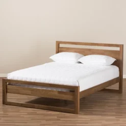 King Torino Mid Century Modern Solid Wood Open Frame Style Platform Bed Brown - Baxton Studio -Nexera Furniture Store GUEST a5dc853e abab 4876 9c05 b8622acc8abe