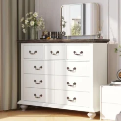 9-Drawers Dresser For Bedroom, Wooden Chest Of Drawer With Large Drawers & Metal Handles -Nexera Furniture Store GUEST a6c39f47 6bd0 43a6 bd0e 6e70ec742378