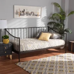 Full Rupert Vintage Industrial Metal Daybed Black - Baxton Studio 12 Full Rupert Vintage Industrial Metal Daybed Black - Baxton Studio -Nexera Furniture Store GUEST a7d15b99 0866 428a acfe 593d4969025a