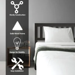 Costway Twin Wood Platform Bed With Headboard And Footboard Mattress Foundation -Nexera Furniture Store GUEST a831a9e1 f50d 4656 81b3 92ad2470fb38