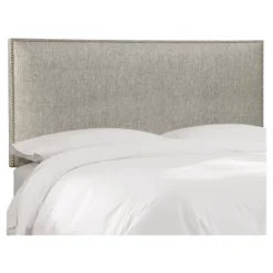 Arcadia Nailbutton Metallic Upholstered Headboard Groupie Pewter - Skyline Furniture -Nexera Furniture Store GUEST a916d7c2 08b9 4017 b6d8 48be9d1a71ea