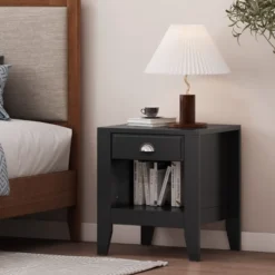Sapphtopaz Modern Nightstand With 1 Drawer & Open Storage Shelf Space-Saving Wood Bedside Table 2-Tier Small Night Stand For Bedroom,Living Room -Nexera Furniture Store GUEST a962312b 8b67 4b33 8347 651ca4d85b86