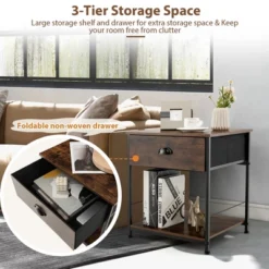 Tangkula 2-tier Nightstand Bedside End Sofa Coffee Table For Bedroom Living Room -Nexera Furniture Store GUEST aa0e5e81 157d 4c5a bd96 420491924f8c