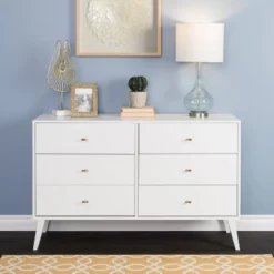 Mid Century Modern 6 Drawer Dresser - Prepac -Nexera Furniture Store GUEST aafe6df8 9314 46d0 8d48 5f95a6605a42