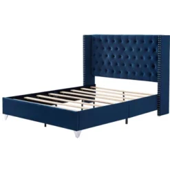 Button-Tufted Platform Bed With One Nightstand - ModernLuxe -Nexera Furniture Store GUEST ab29b9a7 4196 49a3 8439 58cf9a1e9234
