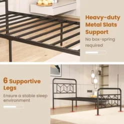 Costway Twin/Full/Queen/King Size Bed Frame Mattress Foundation With Headboard 12.5" Under-bed Storage Black 21 Costway Twin/Full/Queen/King Size Bed Frame Mattress Foundation With Headboard 12.5" Under-bed Storage Black -Nexera Furniture Store GUEST ab384bca 90bb 481f 91e5 befd4dff0377