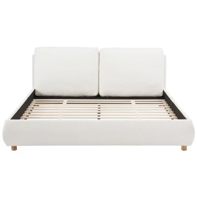 Christopher Knight Home Nicolas Boucle Upholstered Platform Bed With Removable Pillow Headboard 9 Christopher Knight Home Nicolas Boucle Upholstered Platform Bed With Removable Pillow Headboard - Image 7